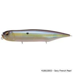Megabass Dog-X Diamante Rattle Lure -Fishing Equipment DOG X DIAMANTE RATTLE SEXY FRENCH PEARLTxt