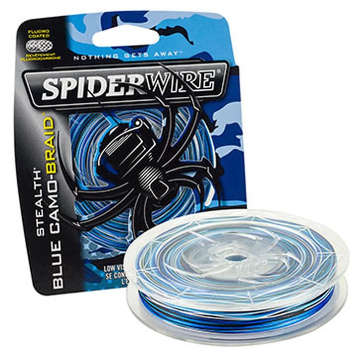 SpiderWire Stealth Blue Camo Braid Fishing Line - 300 Yards 3 SpiderWire Stealth Blue Camo Braid Fishing Line - 300 Yards
